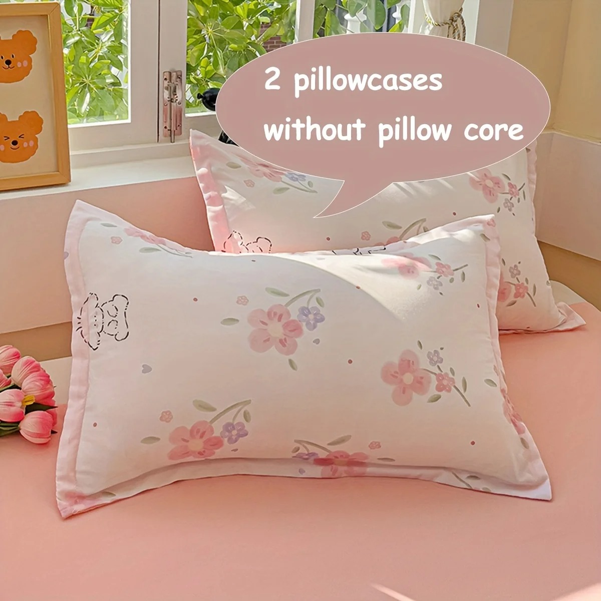 4Pcs Soft Plain Floral Plant P - огляд і ціна Duvet Cover Sets With Zipper