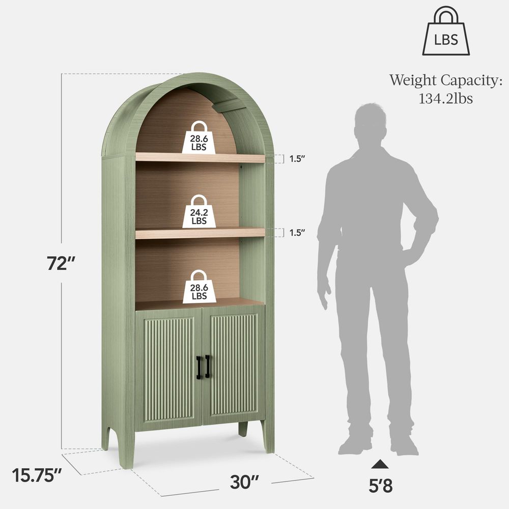 71 Tall Arched Kitchen Pantry, - огляд і ціна Storage & Organization