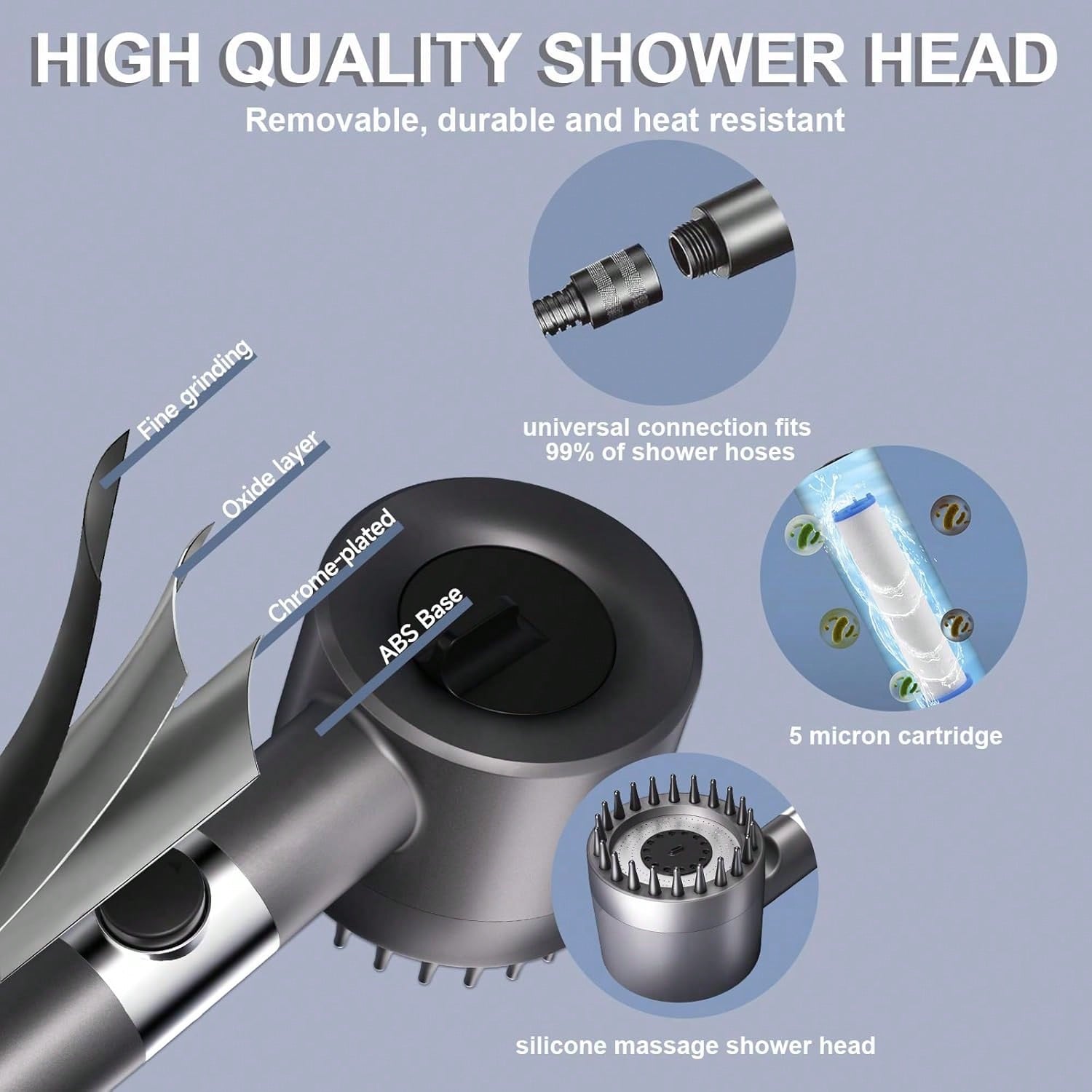 High-Pressure Handheld Shower  - огляд і ціна High Pressure Shower Head Handheld