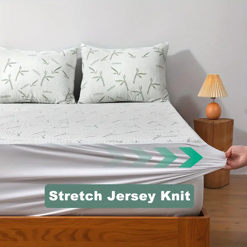 1pc Bamboo Mattress Protector, - огляд і ціна Waterproof Mattress Protector Breathable