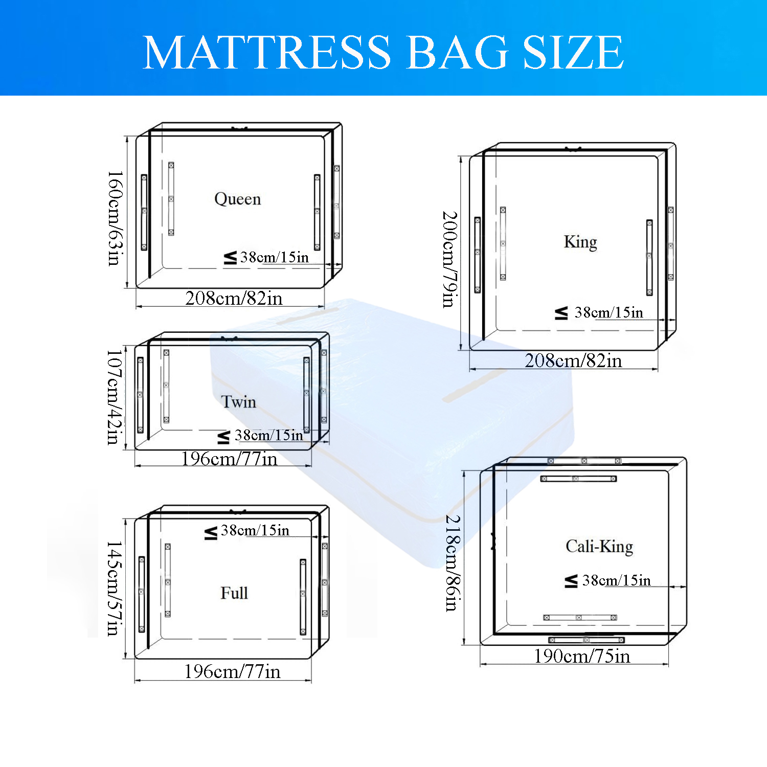 Mattress Bag for Moving and St - огляд і ціна Waterproof Mattress Protector Breathable