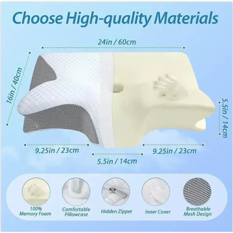 Neck Pain Relief Memory Foam C - огляд і ціна Memory Foam Orthopedic Pillow Neck Pain