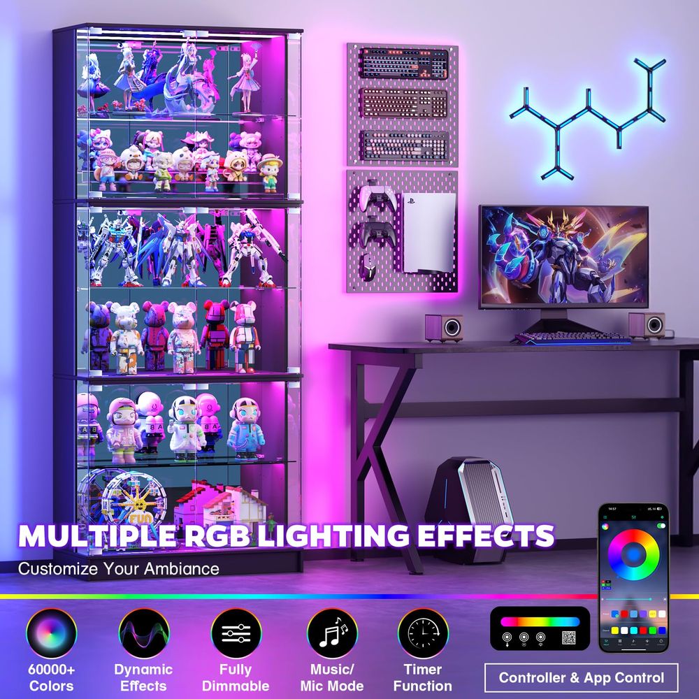 Display Cabinet with Glass Doo - огляд і ціна Lighting