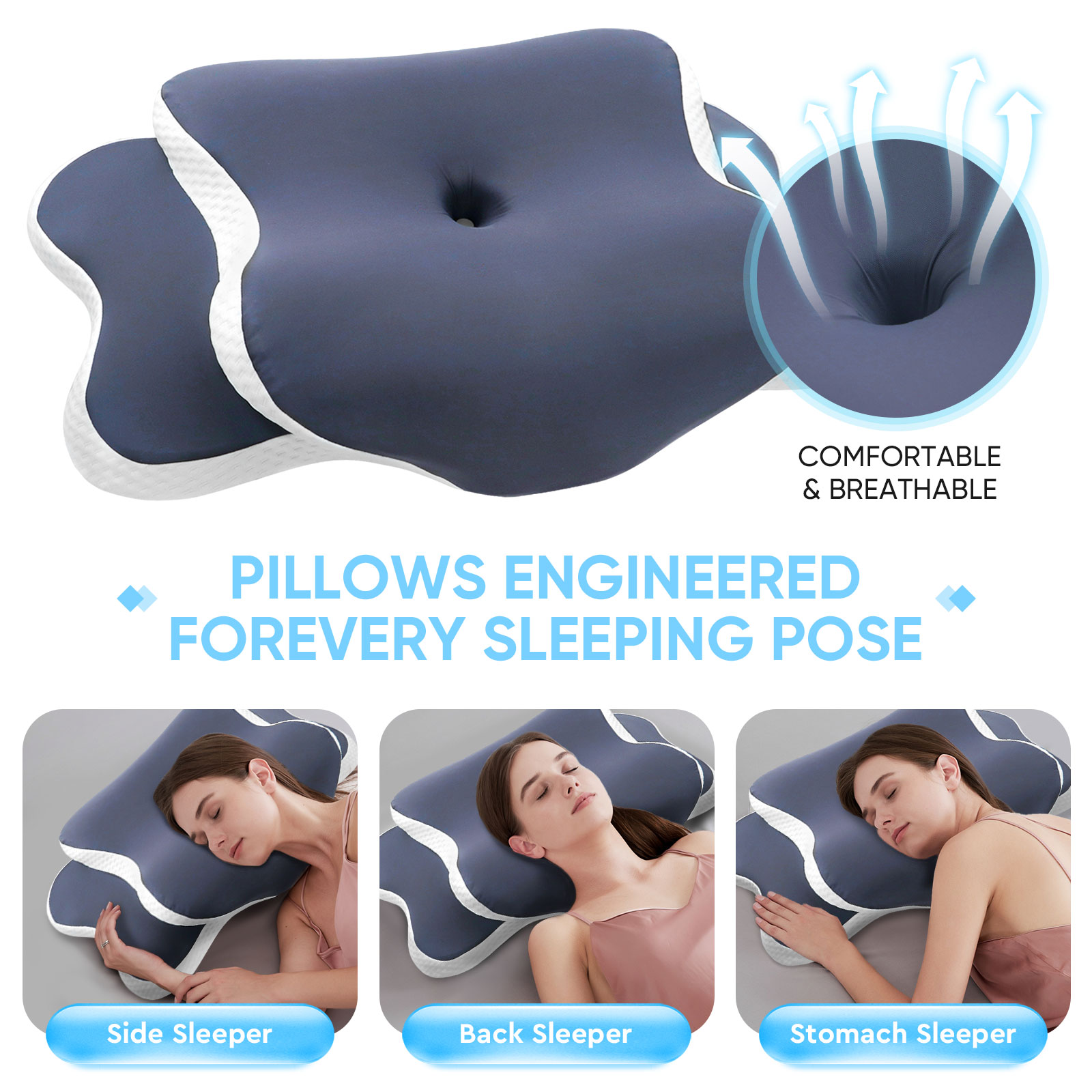 Memory Foam Pillow Cervical Pi - огляд і ціна Memory Foam Orthopedic Pillow Neck Pain