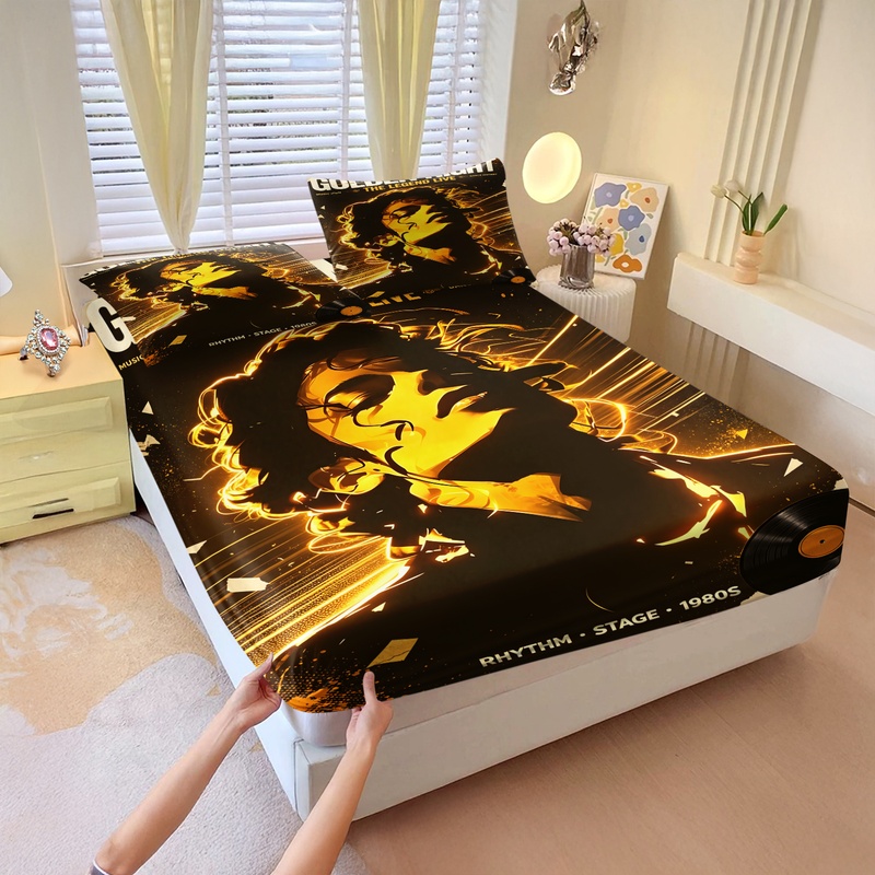 Pop Icon Michael Jackson Fitte - огляд і ціна Fitted Bed Sheets Deep Pocket