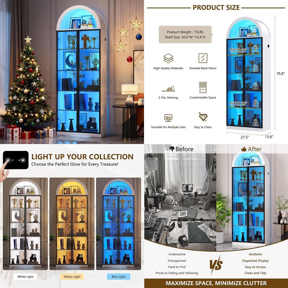 Display Cabinet with Doors and - огляд і ціна Storage & Organization