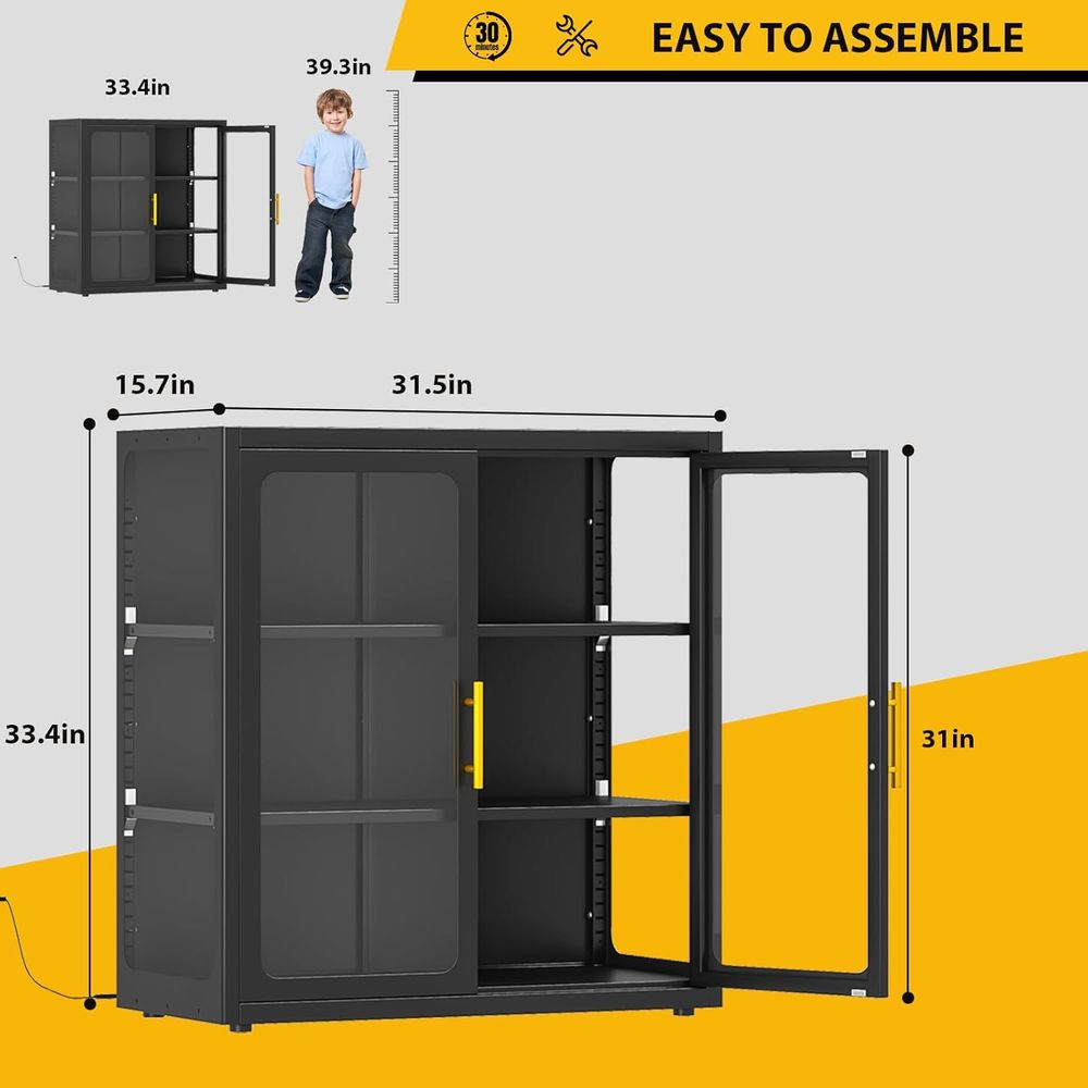 34 Tall Glass Door Display Cab - огляд і ціна Lighting