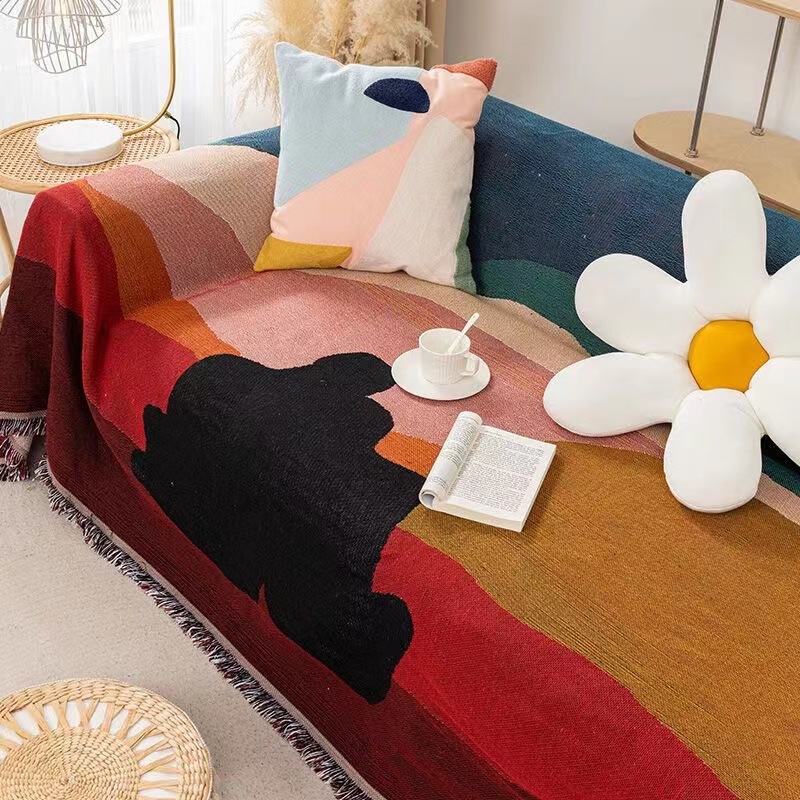 Abstract Art Sofa Blanket Boho - огляд і ціна Boho Throw Blanket Fringe