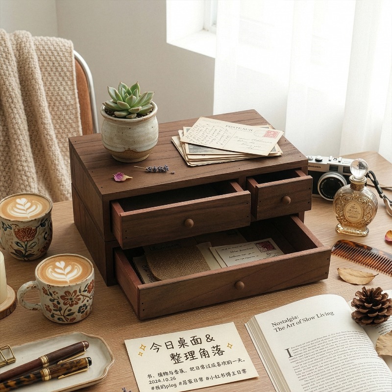 Wooden Desktop Storage Box Mon - огляд і ціна Storage & Organization