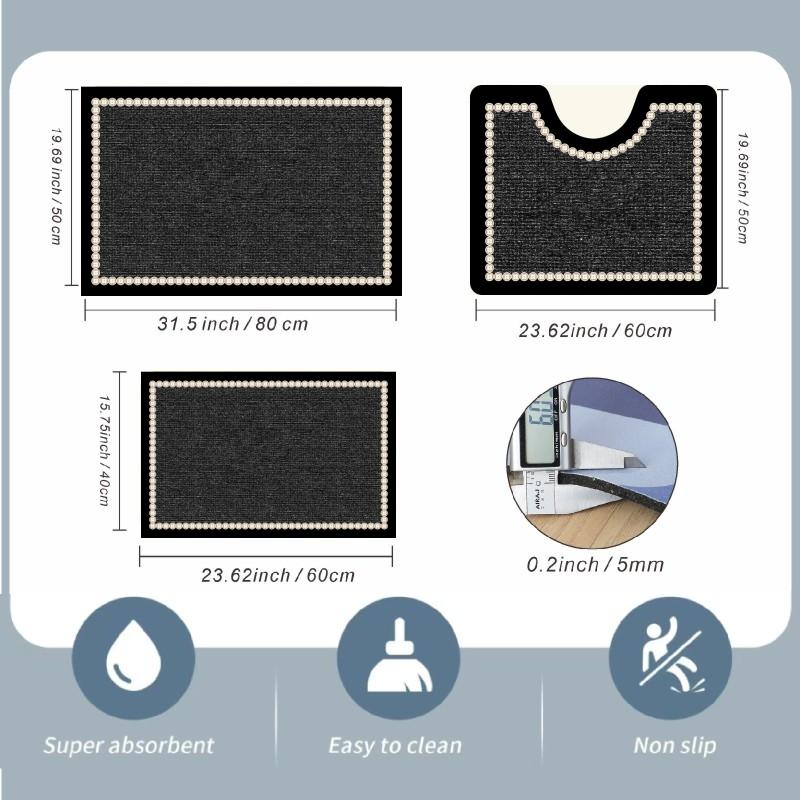 3-Piece Bathroom Mat Set Thick - огляд і ціна Quick Dry Diatomite Bath Mat